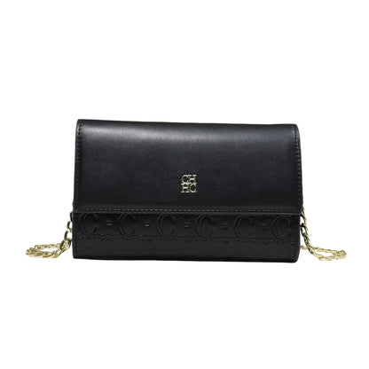 Elegant Color Block Crossbody Bag with Chain
