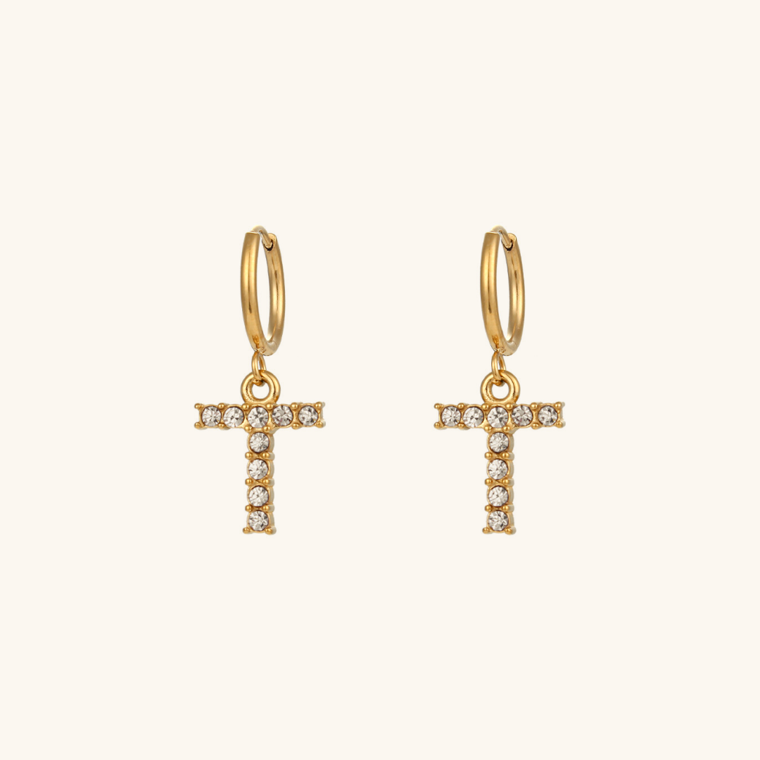 Velora Initial Letter Earrings