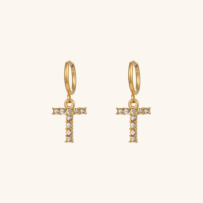 Velora Initial Letter Earrings