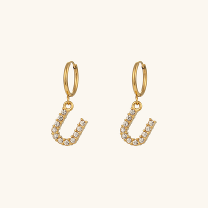 Velora Initial Letter Earrings