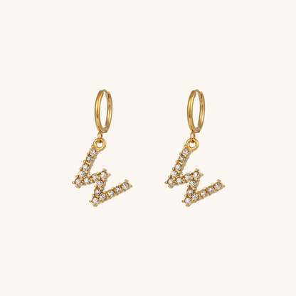 Velora Initial Letter Earrings
