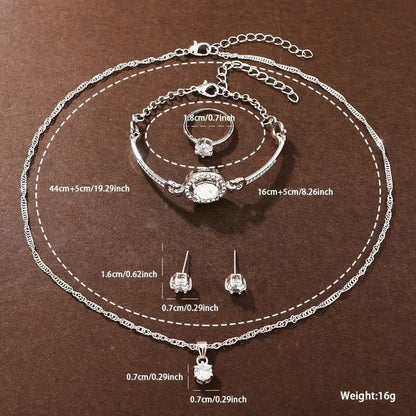 6pcs New Ladies' Gorgeous and Fashionable Silvery Quartz Watch