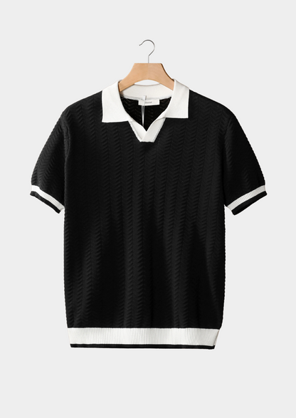 VORO CONTRAST TEXTURED POLO