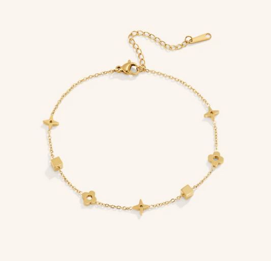 Charlie Stainless Gold Anklet
