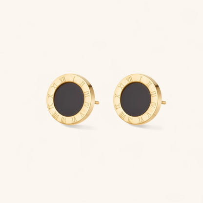 Azalea Black Stud Earrings