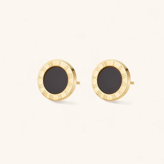 Azalea Black Stud Earrings