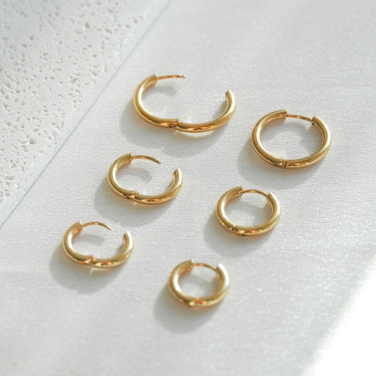 Set of Triple Hoop Earrings