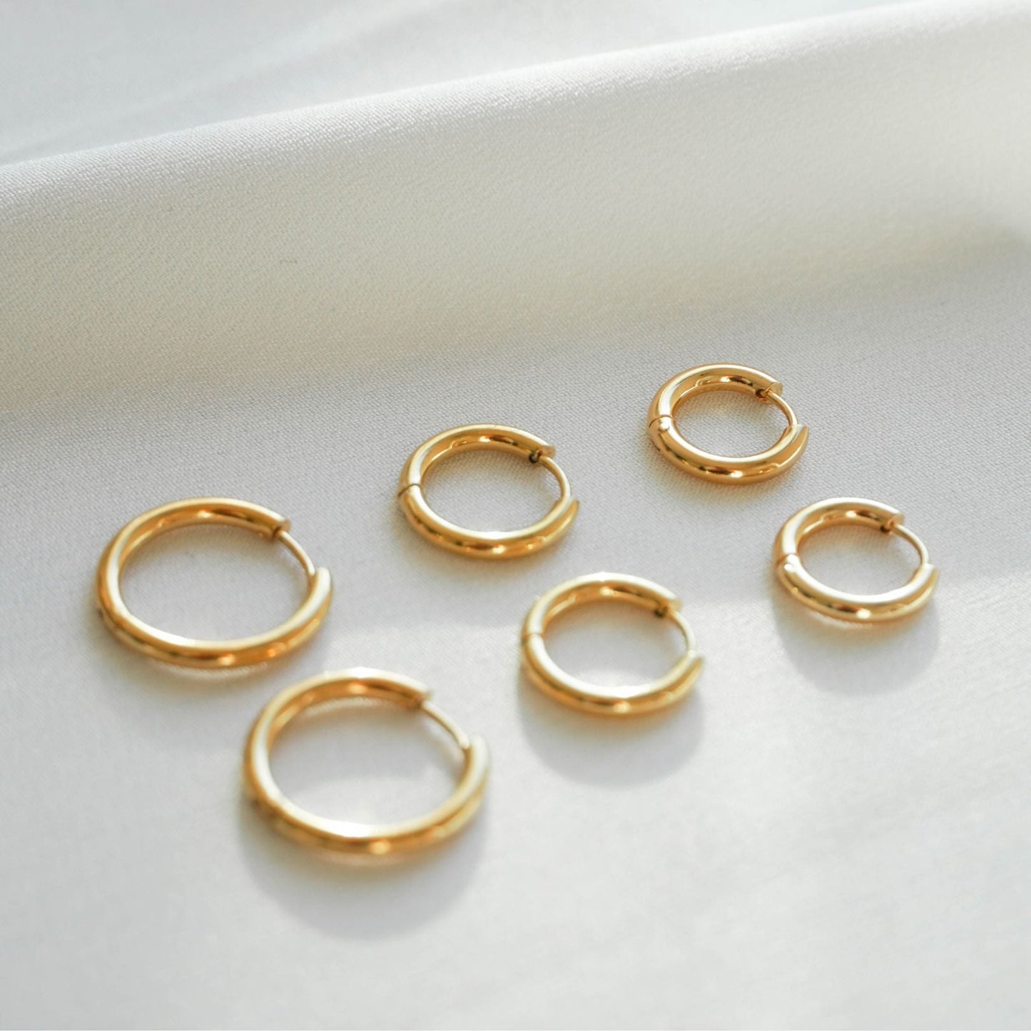 Set of Triple Hoop Earrings