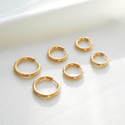Set of Triple Hoop Earrings